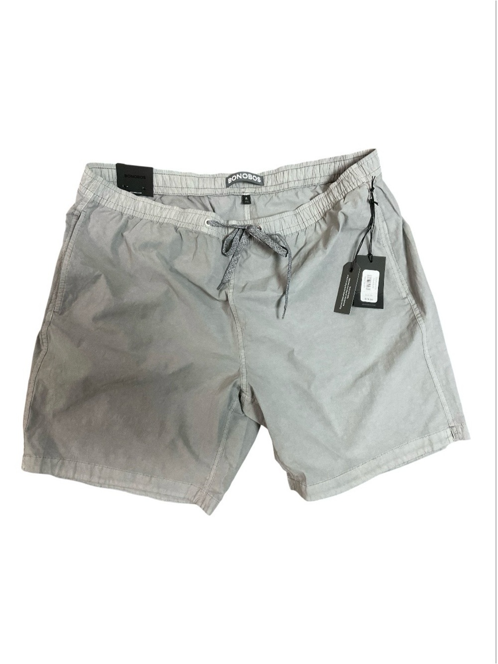NWT Bonobos Men’s The Off Duty Short - Grey - Size XL - Pull-On Stretch Chino